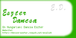 eszter dancsa business card